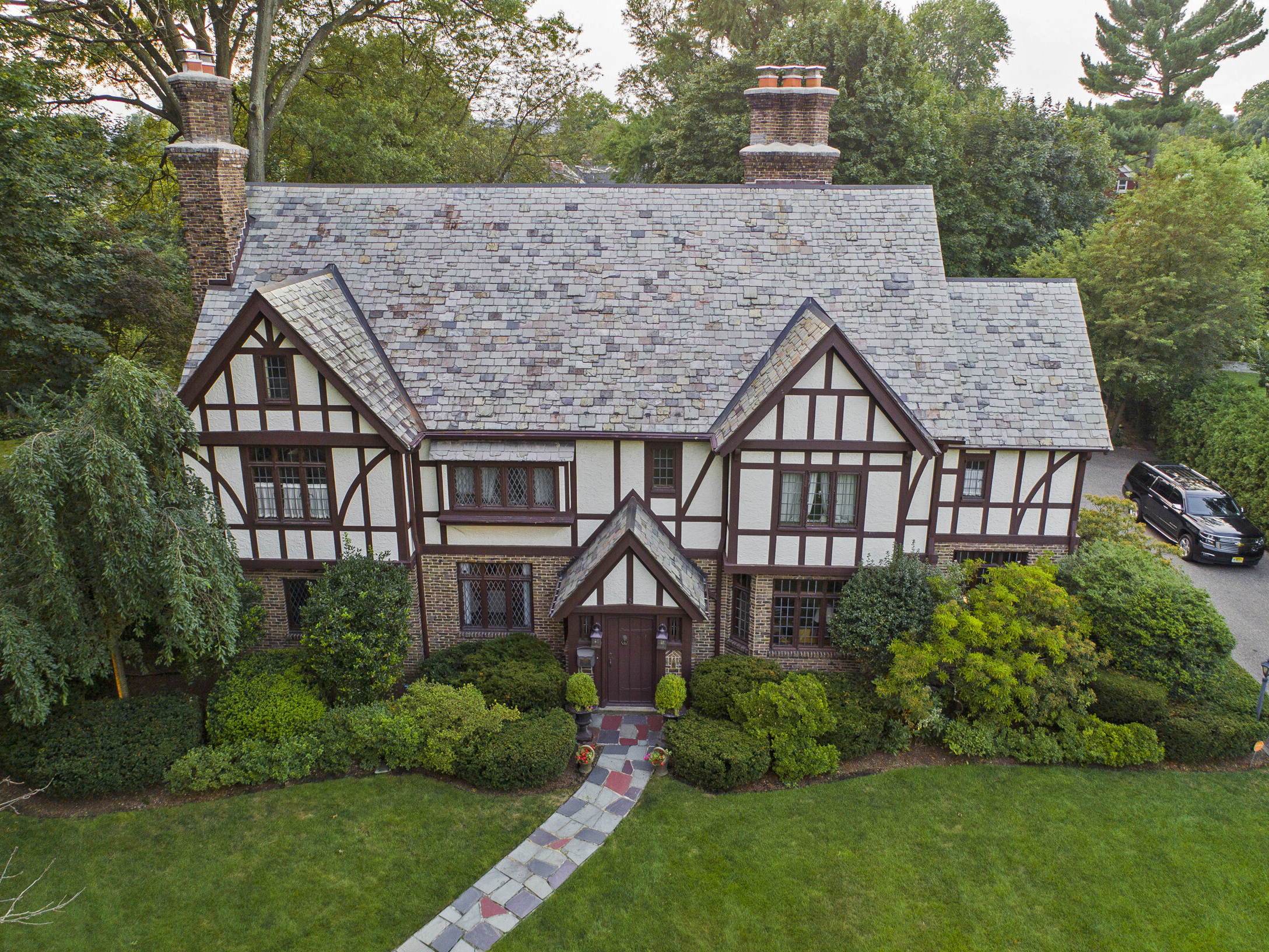 arial view of a house